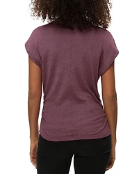 Reese Mock Neck Power Shoulder Top