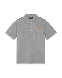 Versace Boys' Piquet Medusa Outline Polo - Little Kid, Big Kid