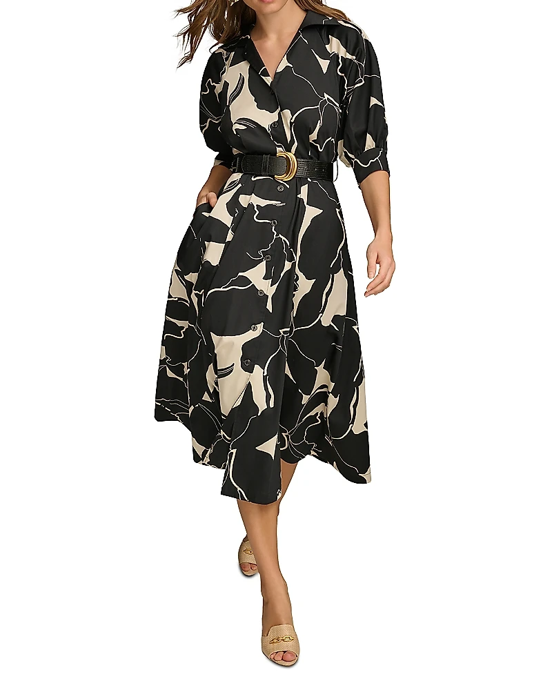 Donna Karan Belted Shirt Dress