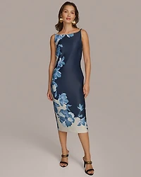 Boat Neck Sleeveless Midi Dress