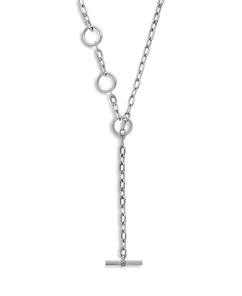 DY Madison® Three Ring Chain Y Necklace Sterling Silver, 20"