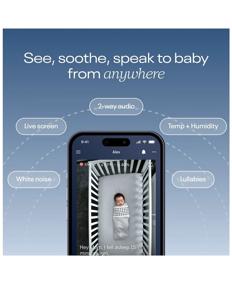 Pro Smart Baby Monitor & Wall Mount