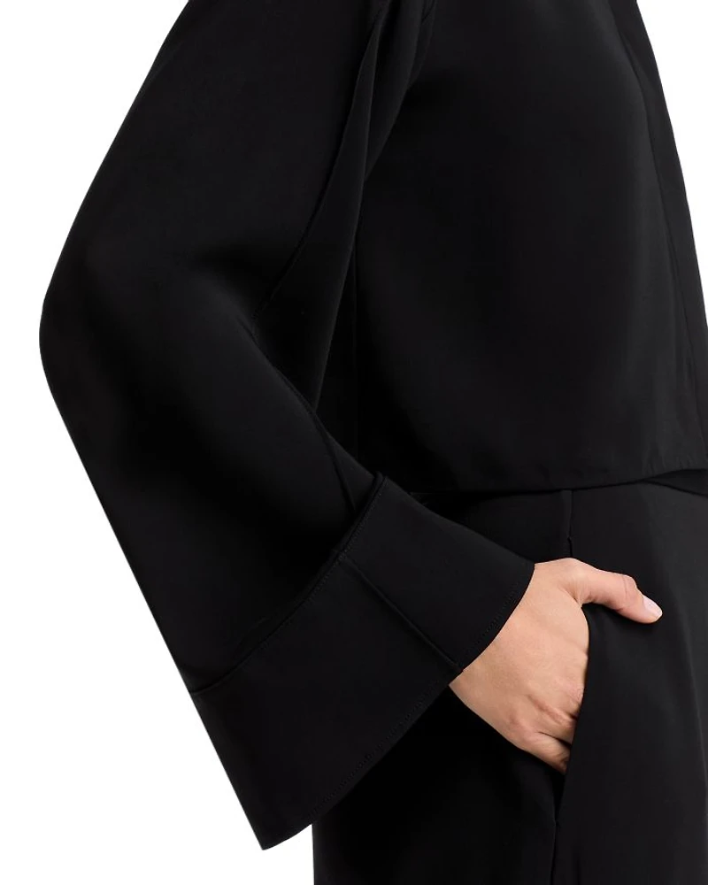 Cropped Button Front Shirt