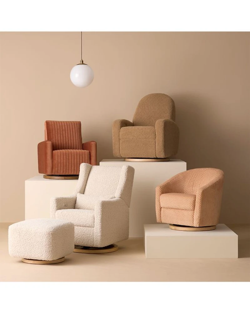 Madison Swivel Glider Velvet Checker