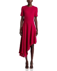 Textured Fit & Flare Midi Dress