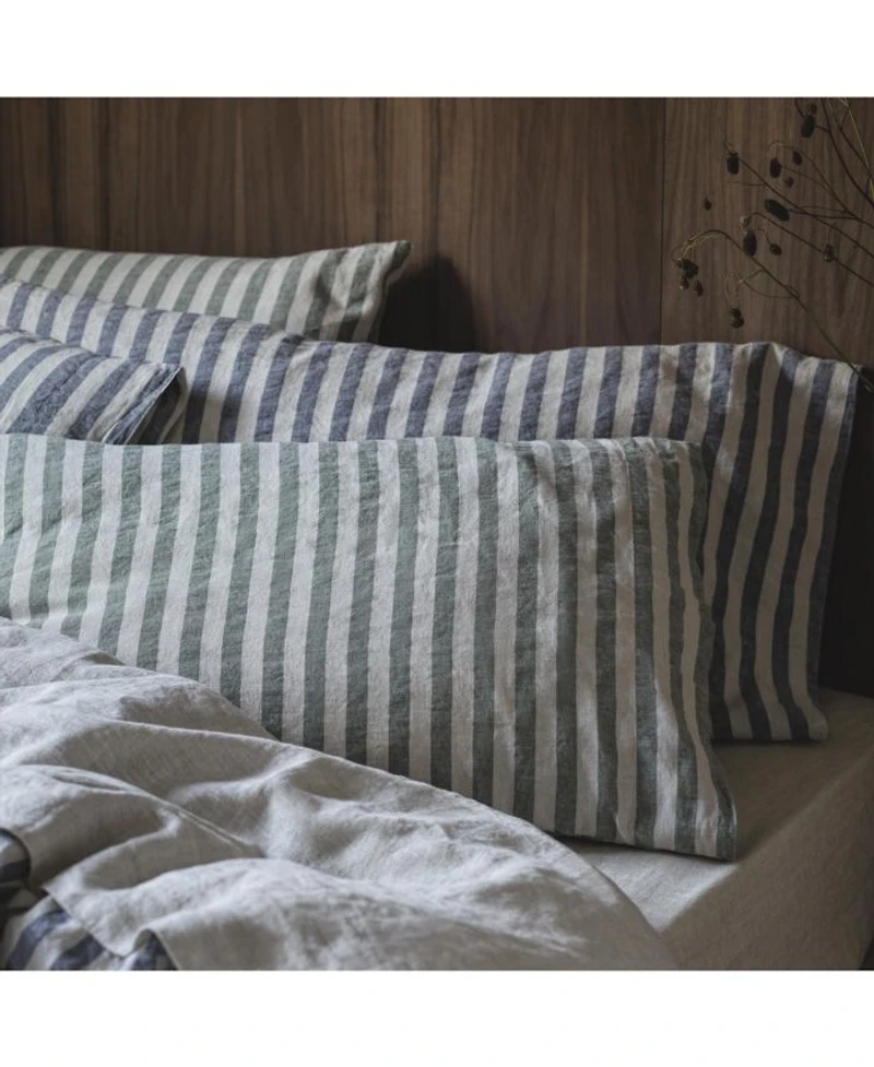 Pembroke Stripe Linen Blend Pillowcases, Standard