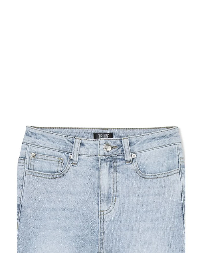 Girls' Floral Embroidered Flare Leg Jeans - Big Kid