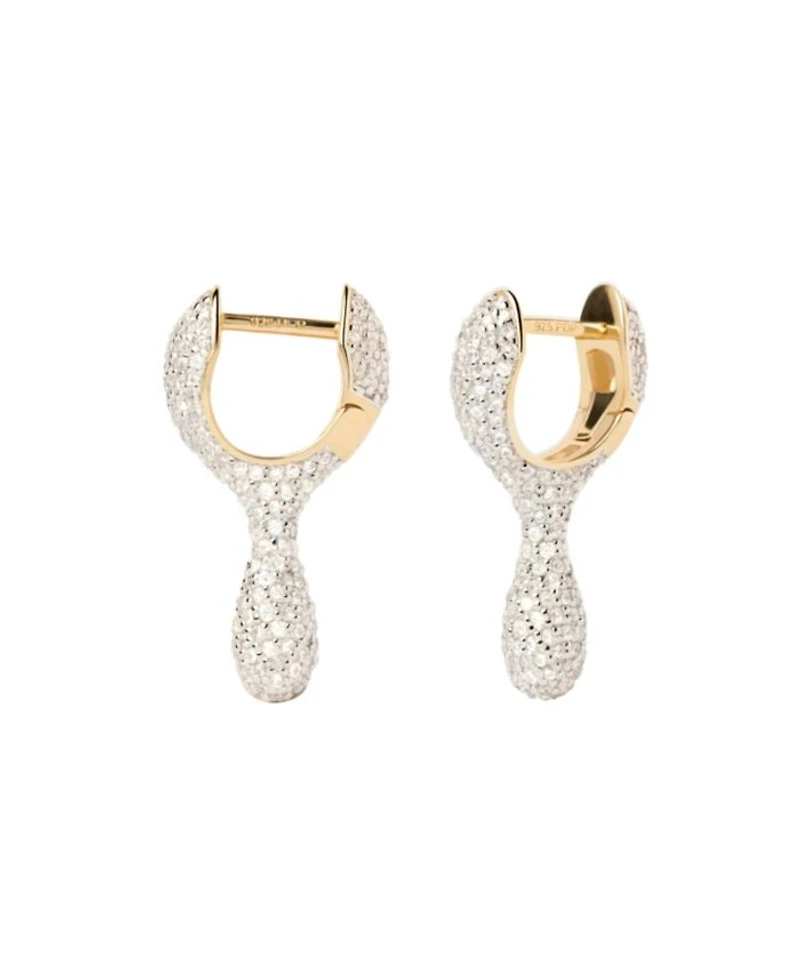 Women's Pave Ray Hoops
