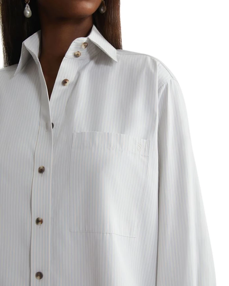 Striped Button Front Shirt