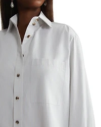 Striped Button Front Shirt