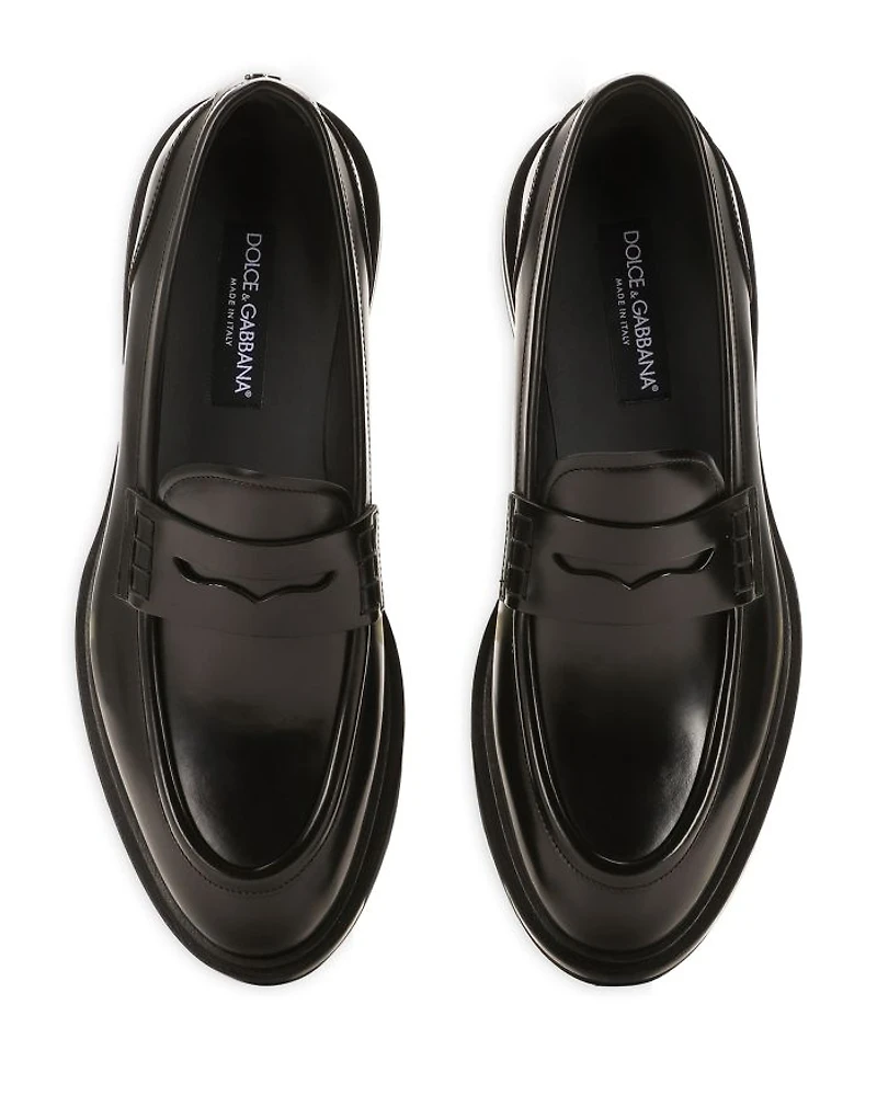 Men's Brushed Leather Loafers