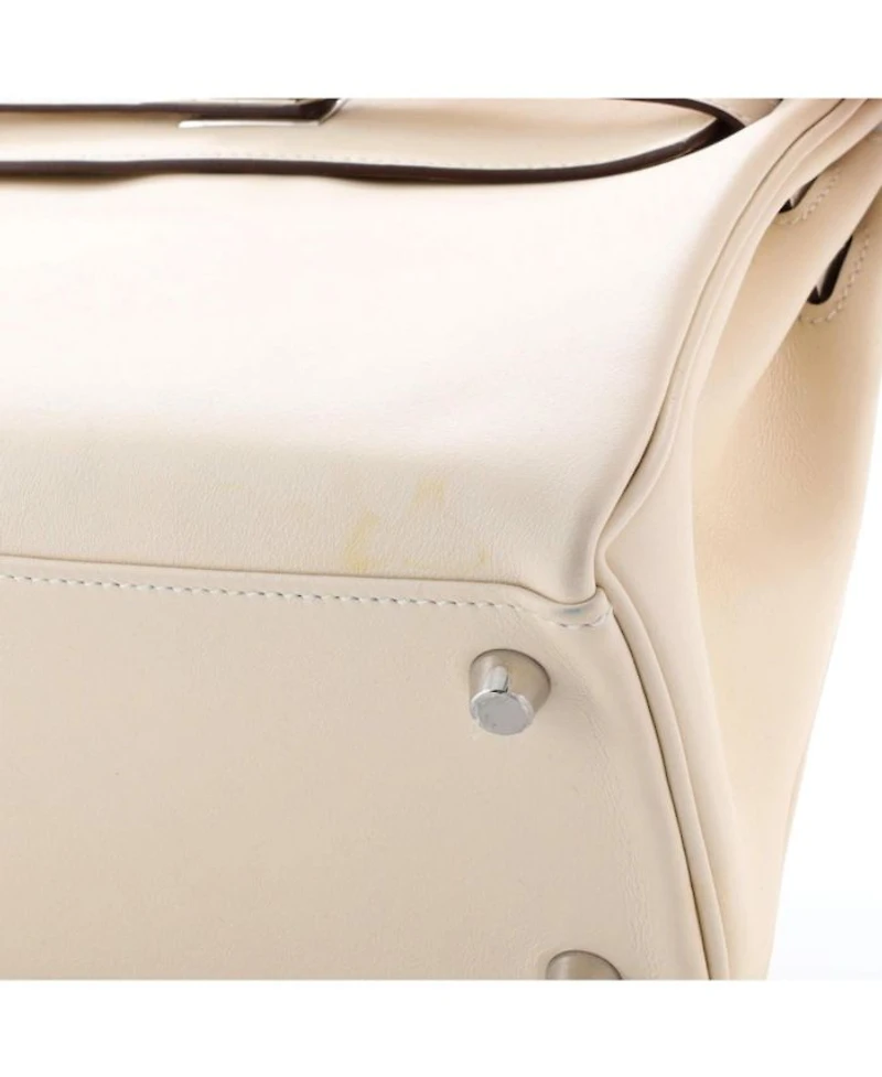 Kelly 25 Handbag Light Swift with Palladium Hardware