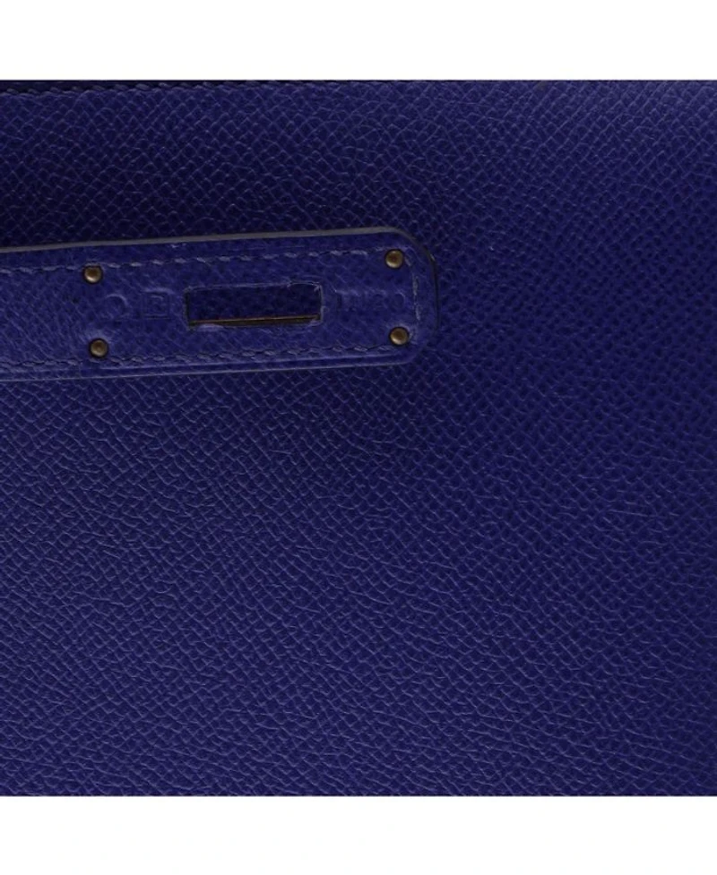 Kelly 32 Handbag Blue Epsom with Gold Hardware