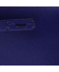 Kelly 32 Handbag Blue Epsom with Gold Hardware