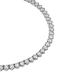 Certified Lab Grown Diamond Tennis Necklace in 18K White Gold, 51.0 tcw
