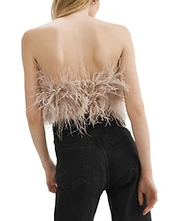 Zaina Feather Bustier Top