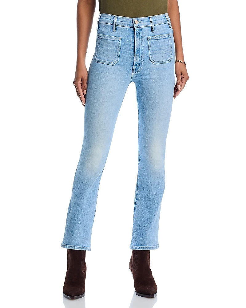 Mother Hustler Patch Pocket High Rise Ankle Jeans