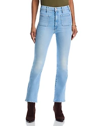 Mother Hustler Patch Pocket High Rise Ankle Jeans