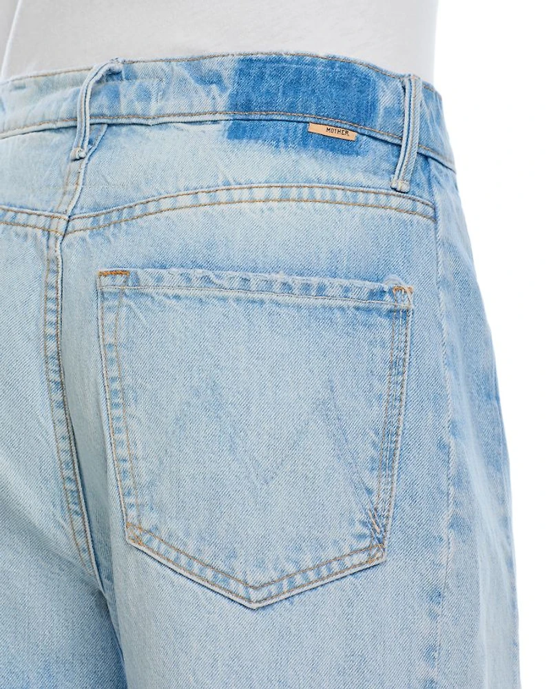 The Full Pipe Flood High Rise Barrel Jeans Back Pedal