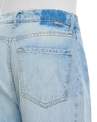 The Full Pipe Flood High Rise Barrel Jeans Back Pedal
