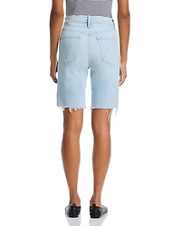 Rider High Rise Denim Bermuda Shorts Cowabunga