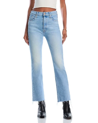 The Tripper Flood High Rise Fray Flare Jeans Look Ma No Hands