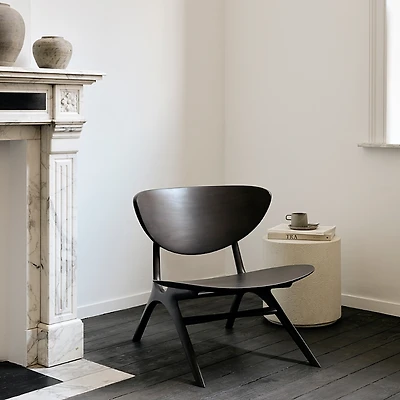 Ethnicraft Eye Lounge Chair, Dark Wood Tone