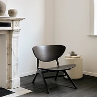 Ethnicraft Eye Lounge Chair, Dark Wood Tone