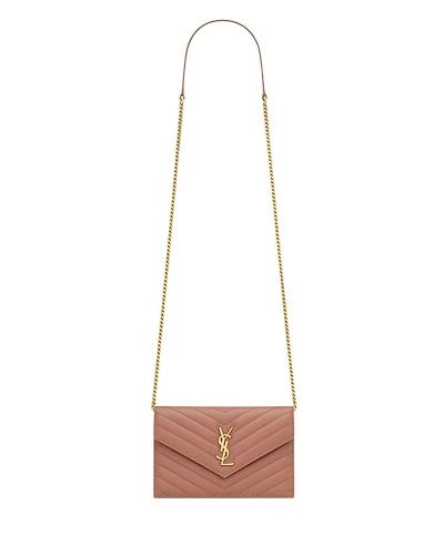 Cassandre Envelope Chain Wallet Grain Leather