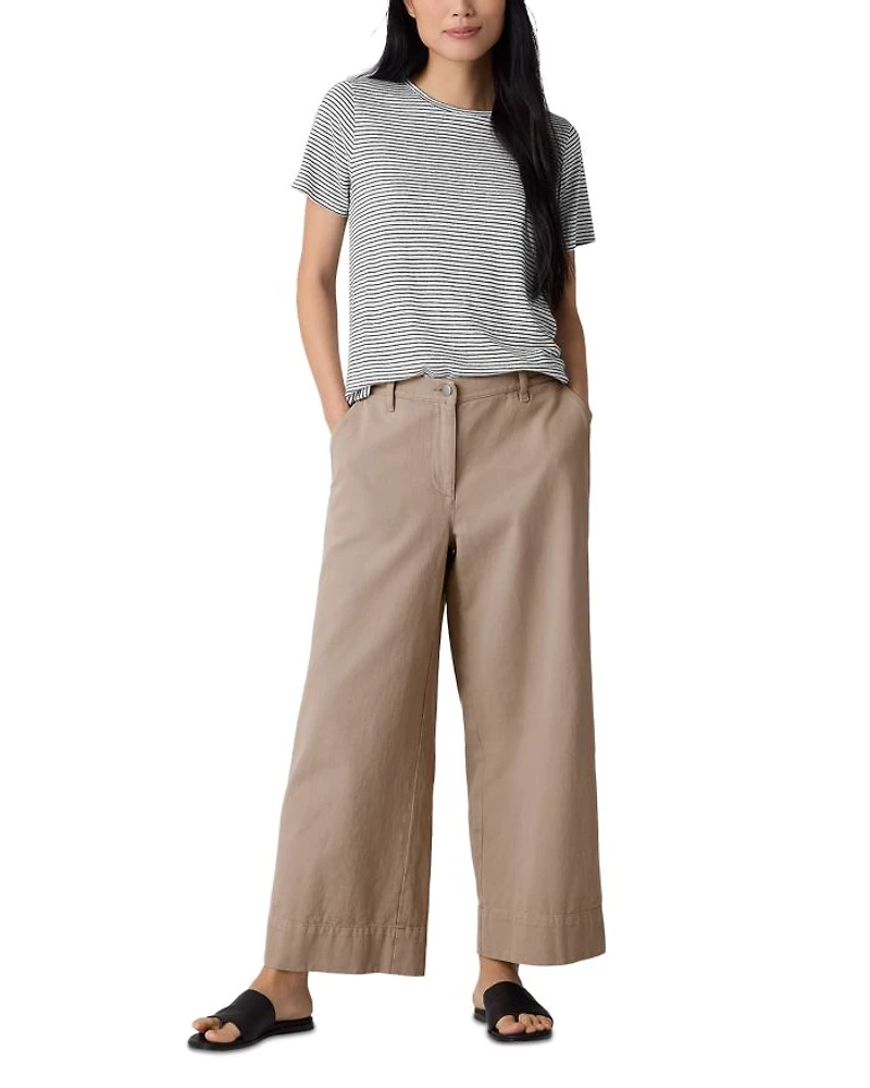 Crewneck Short Sleeve Linen Tee