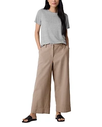 Crewneck Short Sleeve Linen Tee