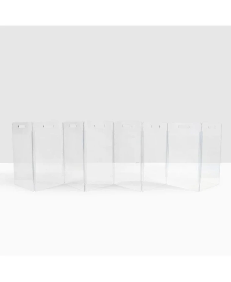 Clear Freestanding Pet Gate Zig Zag