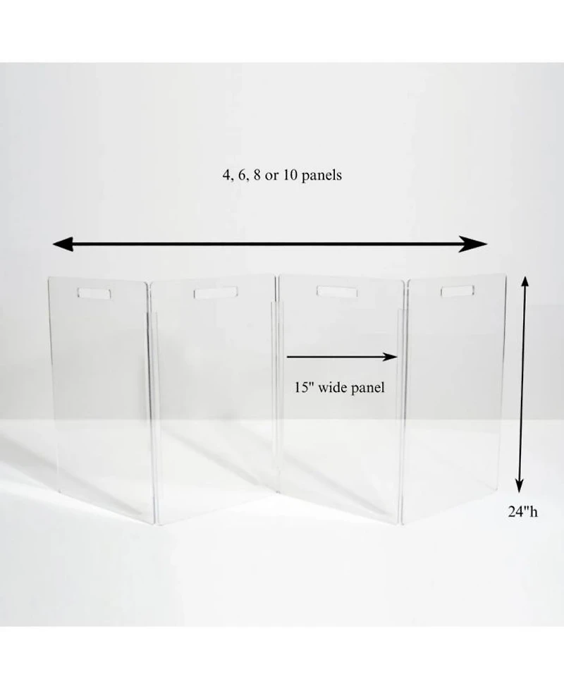 Clear Freestanding Pet Gate Zig Zag