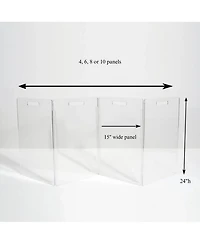 Clear Freestanding Pet Gate Zig Zag