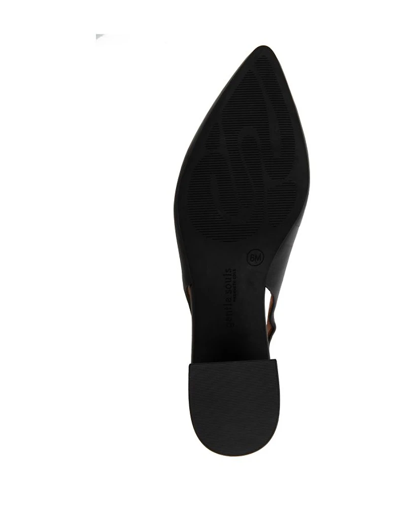 Women's Georgia Pointed Toe Slingback Block Heel Pumps