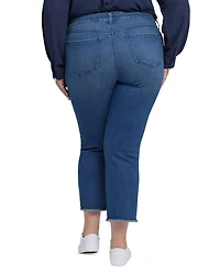 Marilyn High Rise Straight Ankle Jeans Blue Ridge
