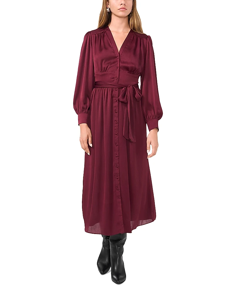 1.state Textured Tie Belt Dress