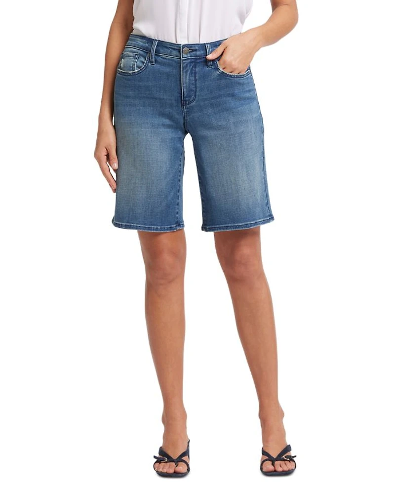 Lilly Boyfriend Denim Shorts Cascade Wave
