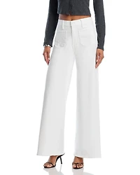 High Rise Patch Pocket Wide Leg Jeans Fairest of Them All