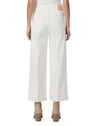 Sasha High Rise Ankle Wide Leg Jeans Tonal Ecru