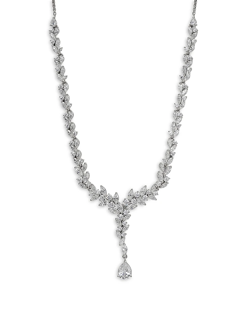 Nadri Sav Cubic Zirconia Cluster Lariat Necklace