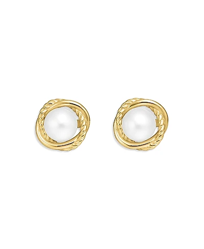 David Yurman Crossover Infinity Pearl Stud Earrings