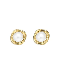 David Yurman Crossover Infinity Pearl Stud Earrings