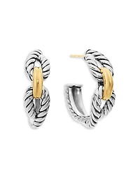 David Yurman Cable Loop Hoop Earrings with 18K Gold