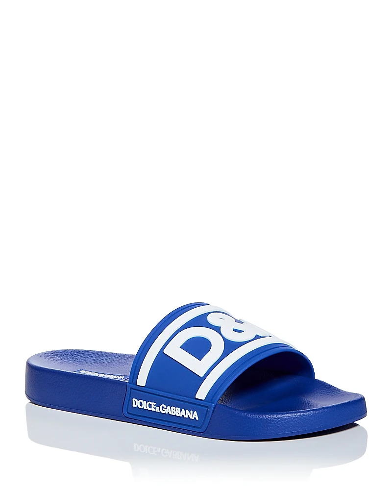 Dolce & Gabbana Men's Saint Barth Logo Slip On Pool Sandals