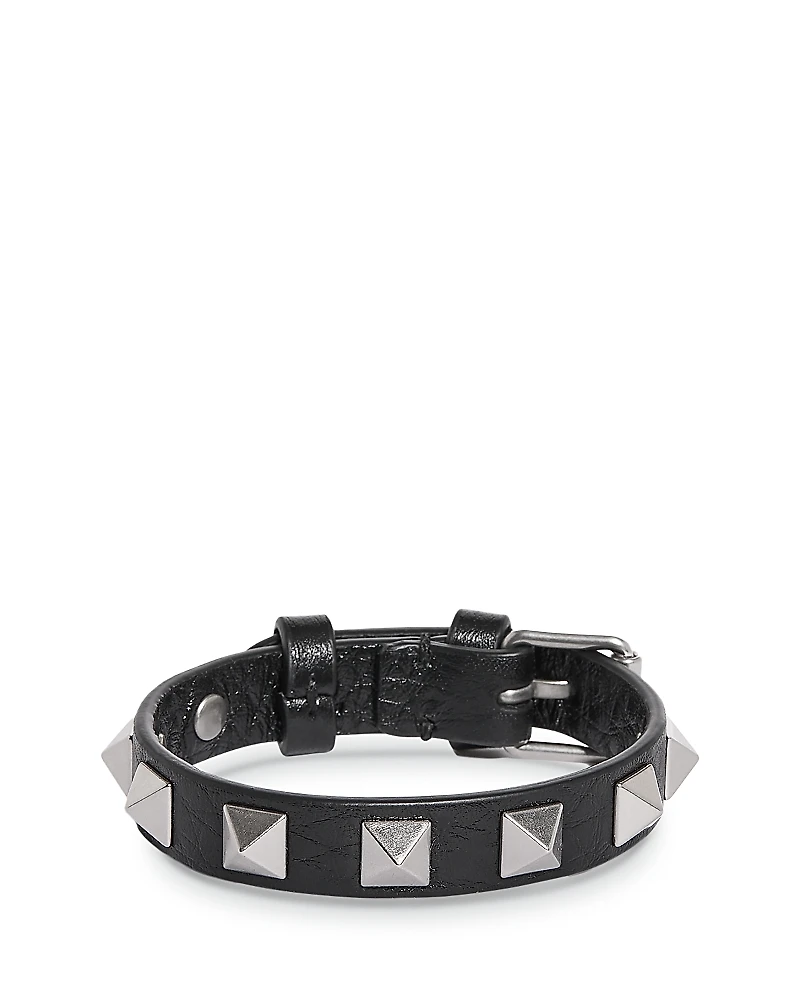 Valentino Garavani Stud Embellished Leather Bracelet