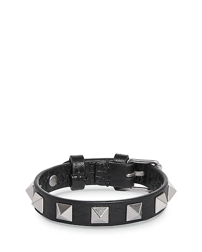 Valentino Garavani Stud Embellished Leather Bracelet
