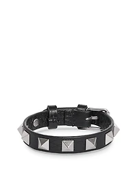 Valentino Garavani Stud Embellished Leather Bracelet
