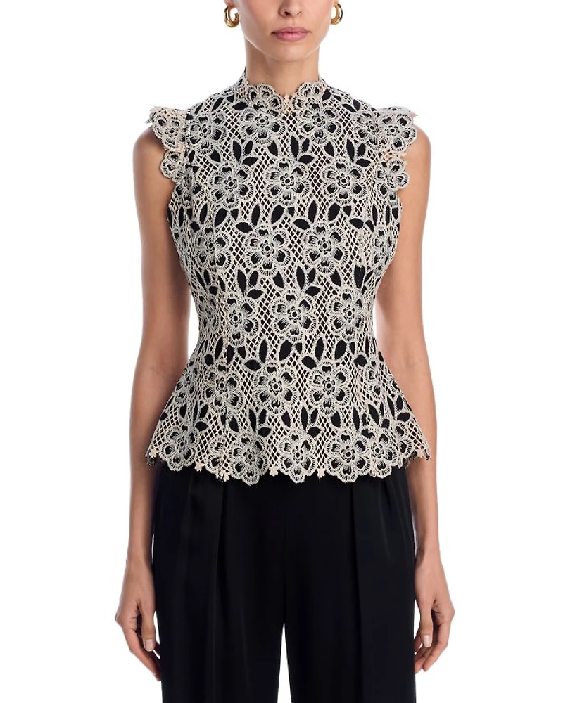 Contrast Lace Top