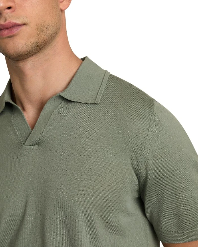 Duchie Open Collar Merino Polo Shirt